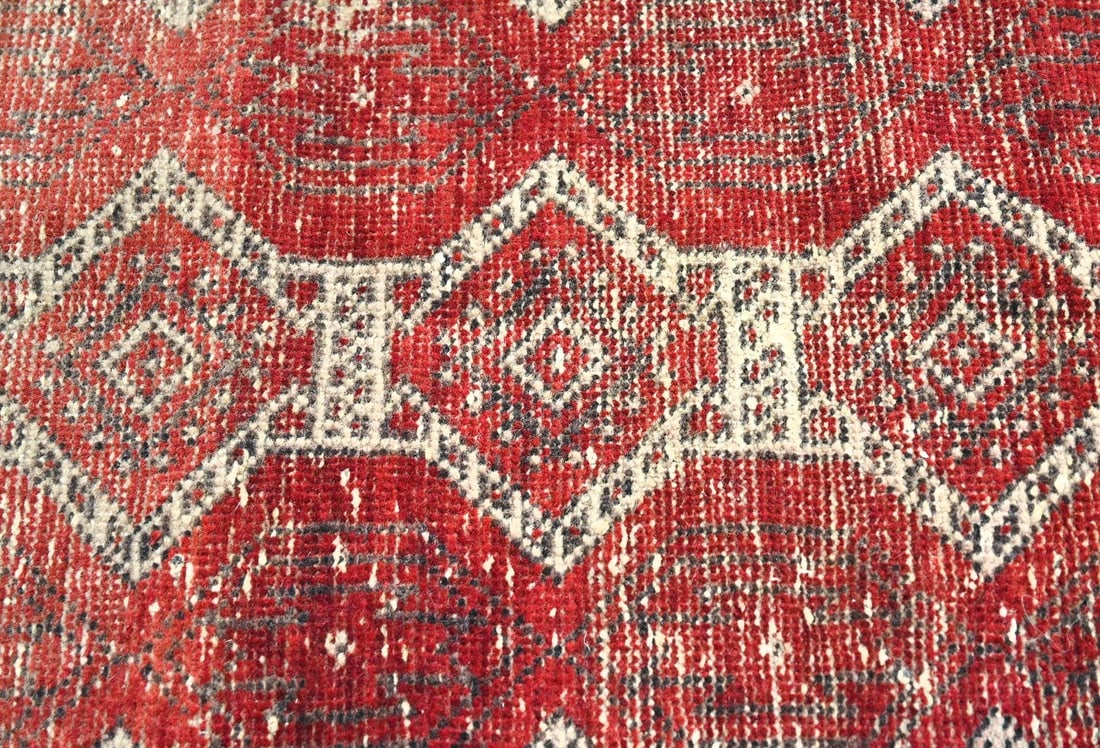 Antique Muted Red Tribal 4X6 Distressed Vintage Oriental Rug - 9