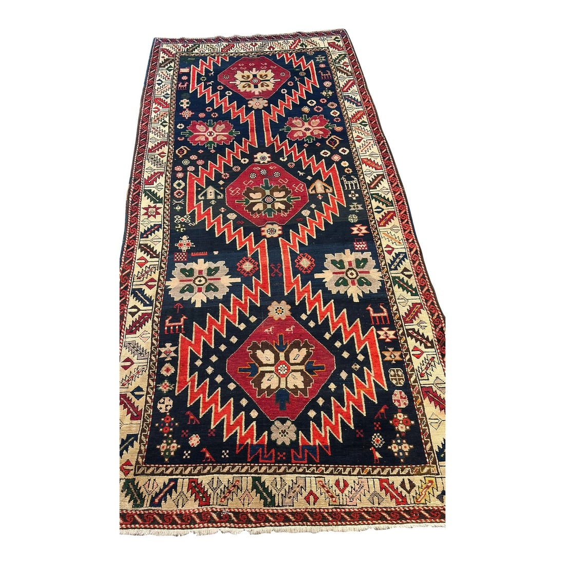 Antique Armenian rug: Title:Antique Armenian rug Size/ Format:4.03x10.10 Origin:Armenia Material:wool Reserve: $1,500.00 Shipping: Domestic: Flat-rate of $75.00 to anywhere within the contiguous U.S. International: Foreign