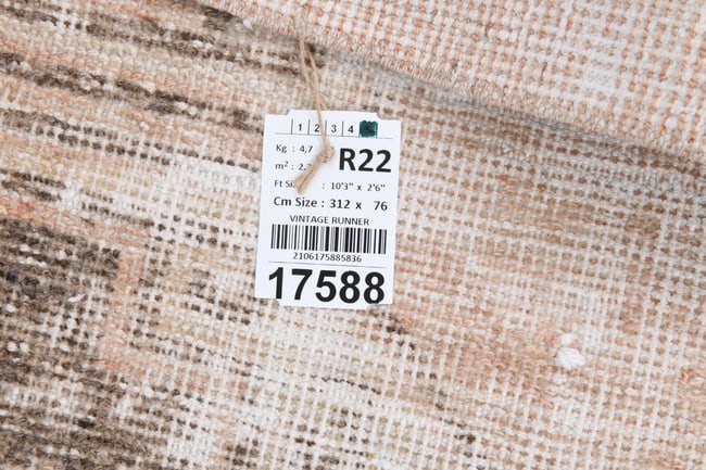 2'5'' x 10'2'' Handmade Vintage Wool Rug - 17588 - 15