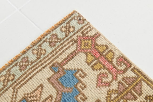 4'5'' x 8'9'' Handmade Vintage Wool Rug - 20085 - 10