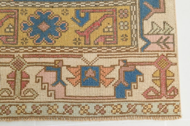4'5'' x 8'9'' Handmade Vintage Wool Rug - 20085 - 11