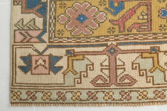 4'5'' x 8'9'' Handmade Vintage Wool Rug - 20085 - 12