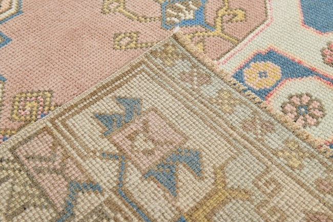 4'5'' x 8'9'' Handmade Vintage Wool Rug - 20085 - 13