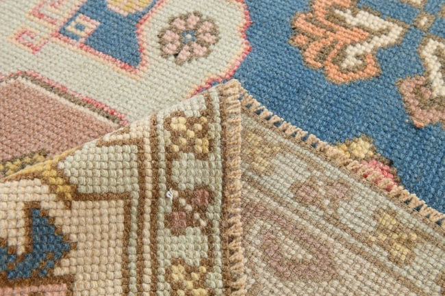4'5'' x 8'9'' Handmade Vintage Wool Rug - 20085 - 14