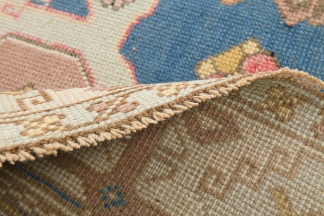 4'5'' x 8'9'' Handmade Vintage Wool Rug - 20085 - 15