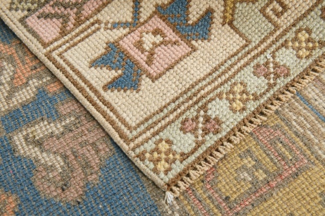 4'5'' x 8'9'' Handmade Vintage Wool Rug - 20085 - 16