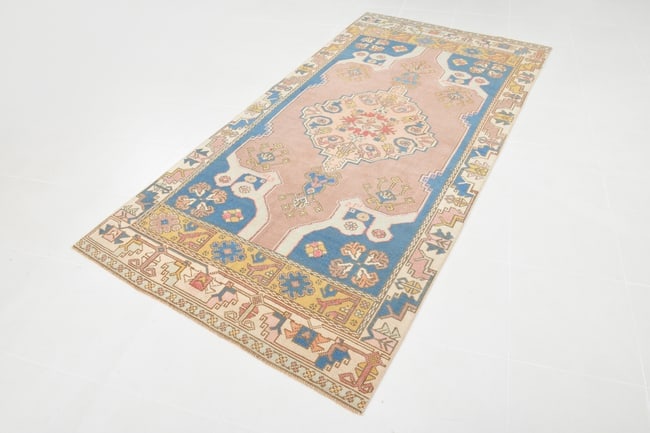 4'5'' x 8'9'' Handmade Vintage Wool Rug - 20085 - 18
