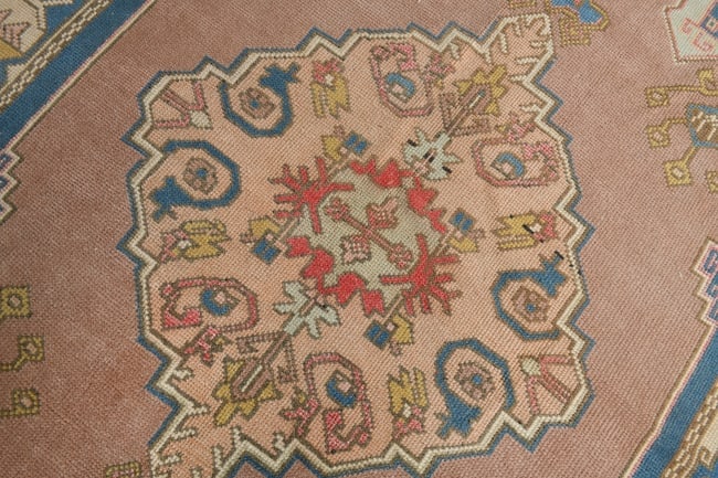 4'5'' x 8'9'' Handmade Vintage Wool Rug - 20085 - 6