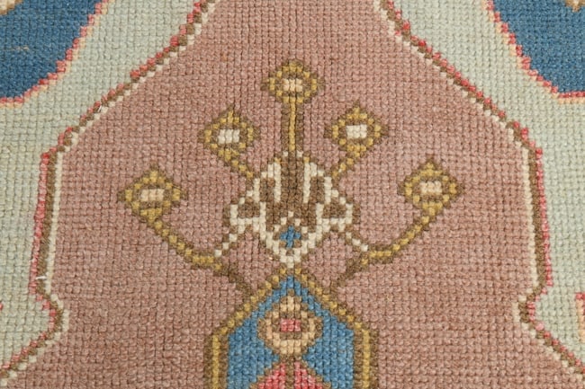 4'5'' x 8'9'' Handmade Vintage Wool Rug - 20085 - 8