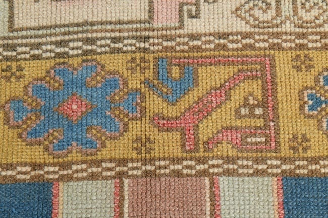 4'5'' x 8'9'' Handmade Vintage Wool Rug - 20085 - 9