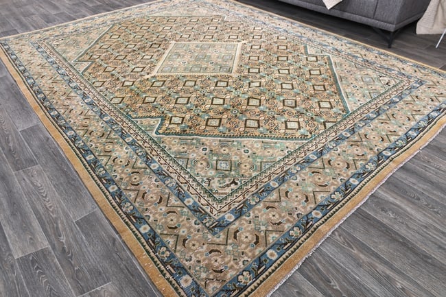 9'6'' x 12'8'' Unique Handmade Vintage Rug - 242589 - 2