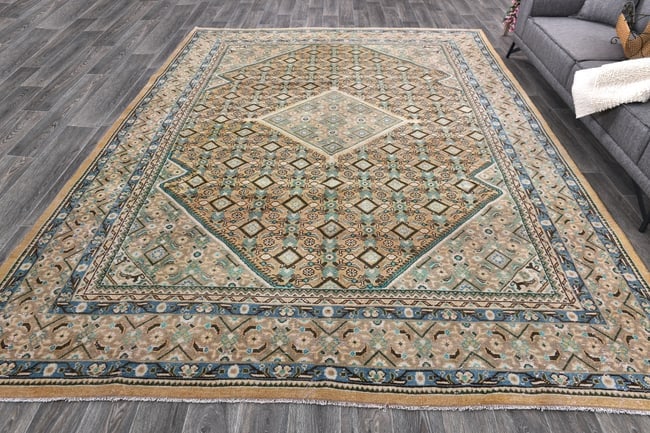 9'6'' x 12'8'' Unique Handmade Vintage Rug - 242589 - 3