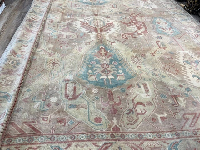Vintage Large Turkish Ushak Rug-5281 - 2