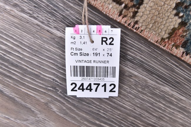 2'5'' x 6'3'' Handmade Vintage Wool Rug - 244712 - 14
