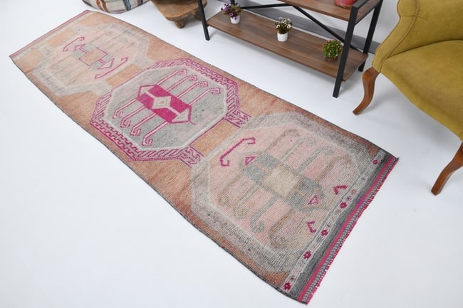3'2'' x 10'1'' Vintage Wool Runner Rug - 18162 - 7