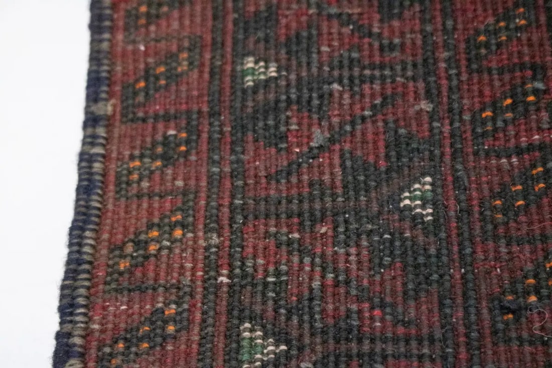 Vintage Red Tribal 3X6 Balouch Persian Rug - 13
