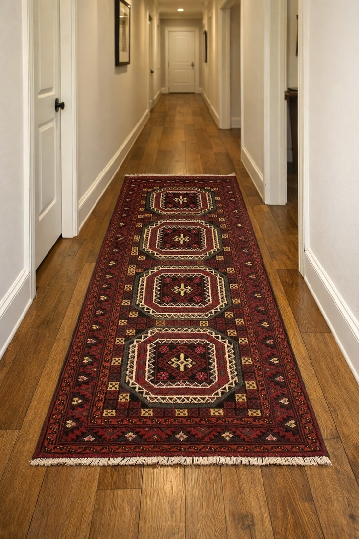 Vintage Red Tribal 3X6 Balouch Persian Rug - 2