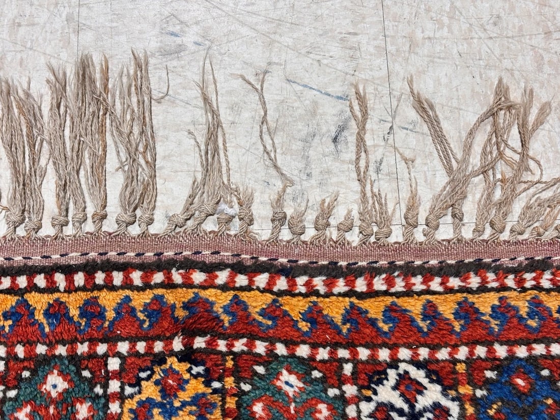 Hand-Knotted Antique Persian Quchan Tribal Geometric Oriental Wool Area Rug 4'3" x 6'11" - 7