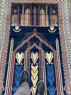 Unusual Antique Persian Seneh rug-4814 - 7
