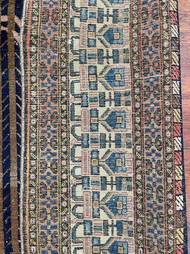 Unusual Antique Persian Seneh rug-4814 - 8