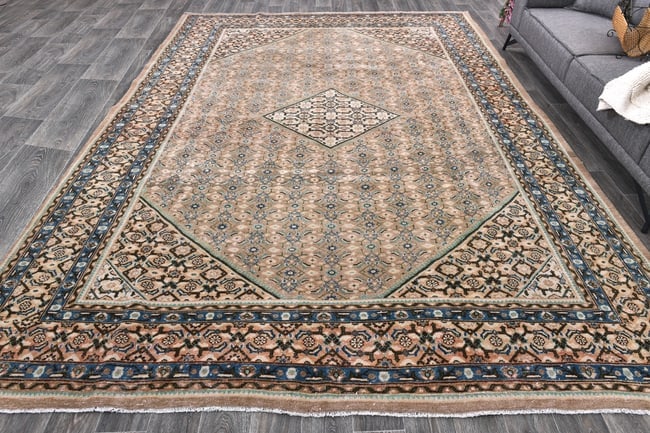 9'8'' x 13'2'' Unique Handmade Vintage Rug - 242582 - 3