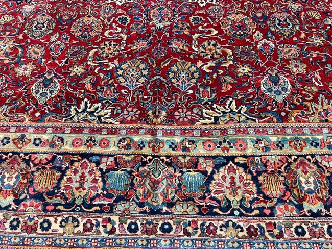 unique antique Persian Tabriz Rug-3497 - 3