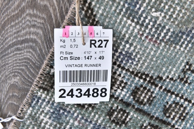 1'7'' x 4'9'' Handmade Vintage Wool Rug - 243488 - 13