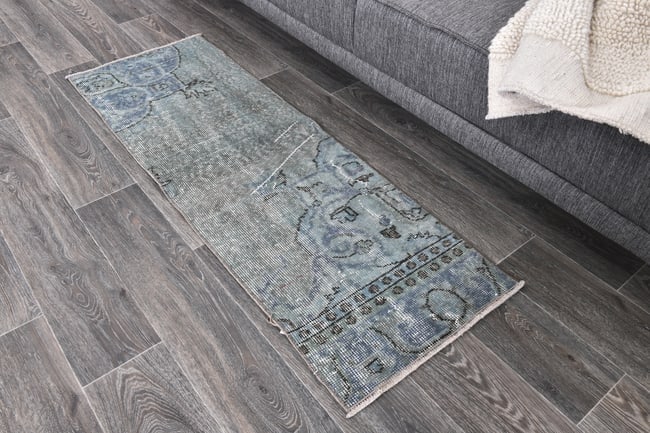 1'7'' x 4'9'' Handmade Vintage Wool Rug - 243488 - 2