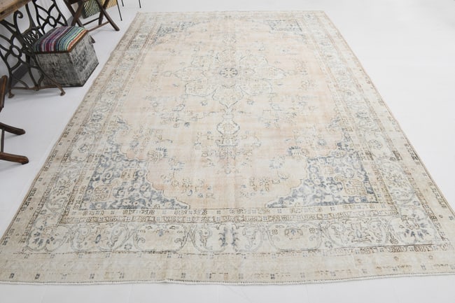 8'2'' x 11'11'' Handmade Vintage Wool Rug - 20674 - 13