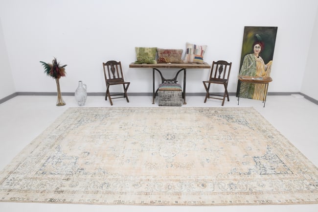 8'2'' x 11'11'' Handmade Vintage Wool Rug - 20674 - 15