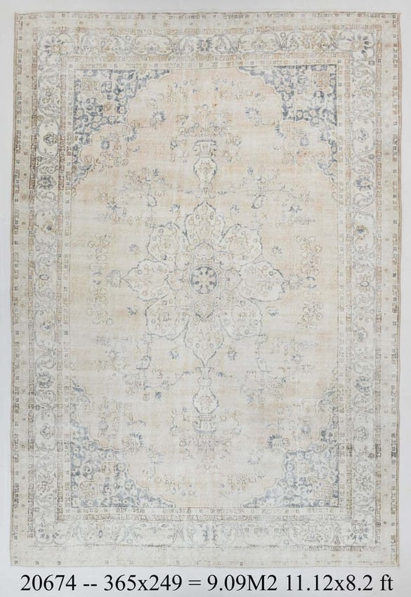 8'2'' x 11'11'' Handmade Vintage Wool Rug - 20674 (1 of 20)