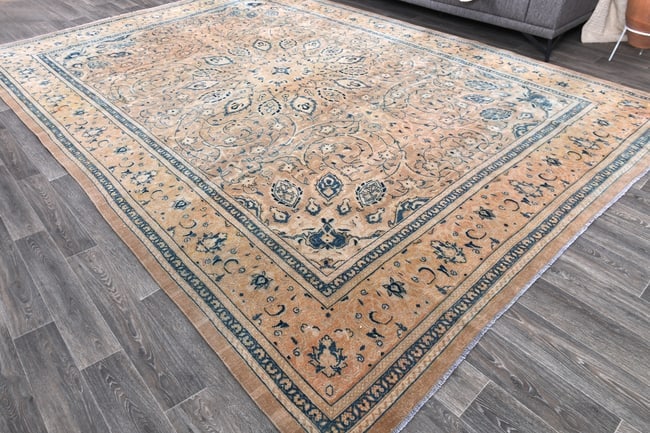 9'8'' x 13'8'' Unique Handmade Vintage Rug - 242586 - 2