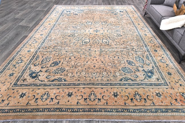 9'8'' x 13'8'' Unique Handmade Vintage Rug - 242586 - 3