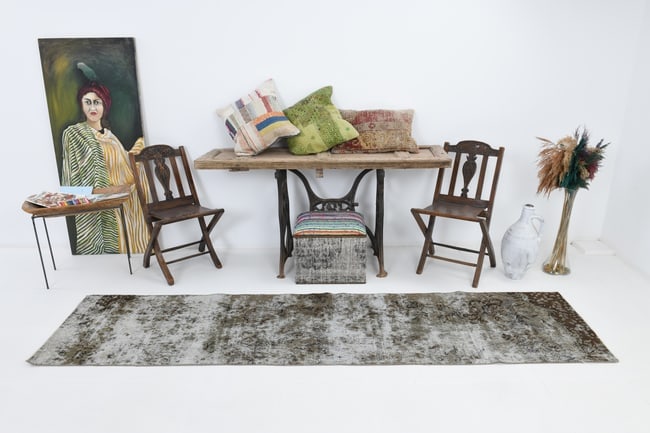 2'3'' x 9'8'' Handmade Vintage Wool Rug - 6998 - 5