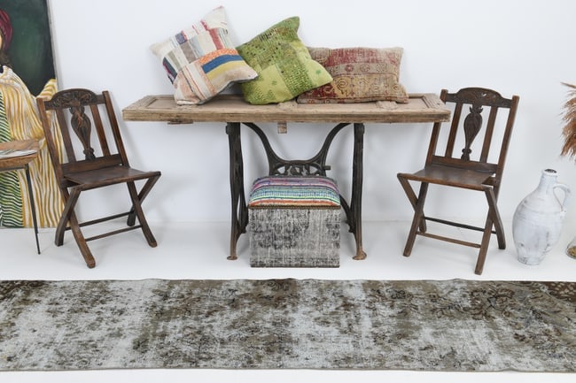 2'3'' x 9'8'' Handmade Vintage Wool Rug - 6998 - 6