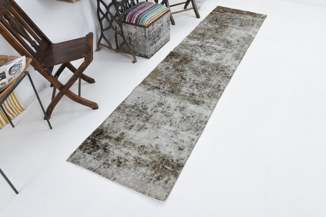 2'3'' x 9'8'' Handmade Vintage Wool Rug - 6998 - 7