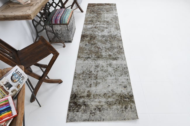 2'3'' x 9'8'' Handmade Vintage Wool Rug - 6998 - 9