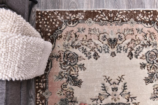 3'8'' x 6'9'' Handmade Vintage Wool Rug - 244799 - 11