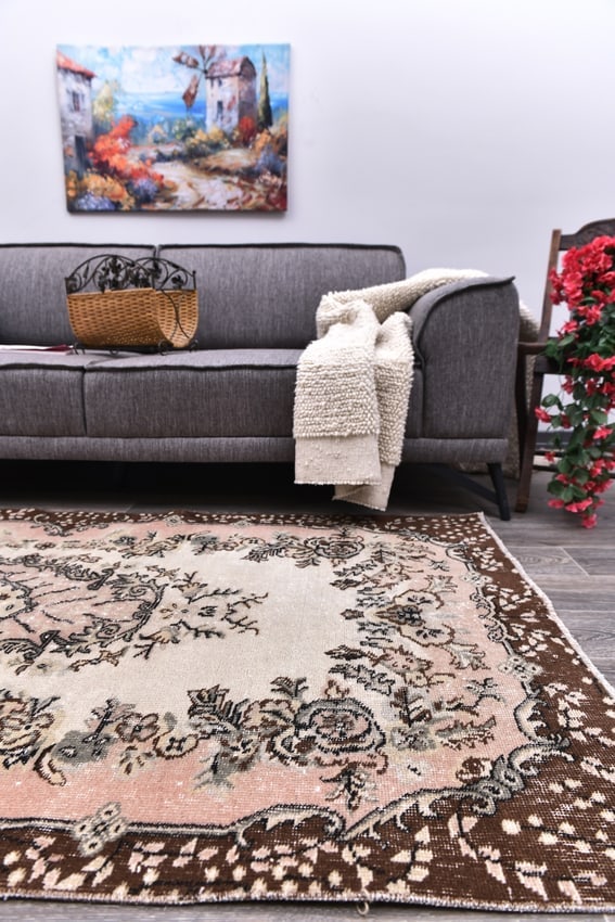3'8'' x 6'9'' Handmade Vintage Wool Rug - 244799 - 12