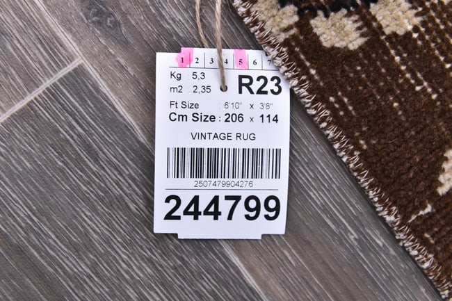 3'8'' x 6'9'' Handmade Vintage Wool Rug - 244799 - 14