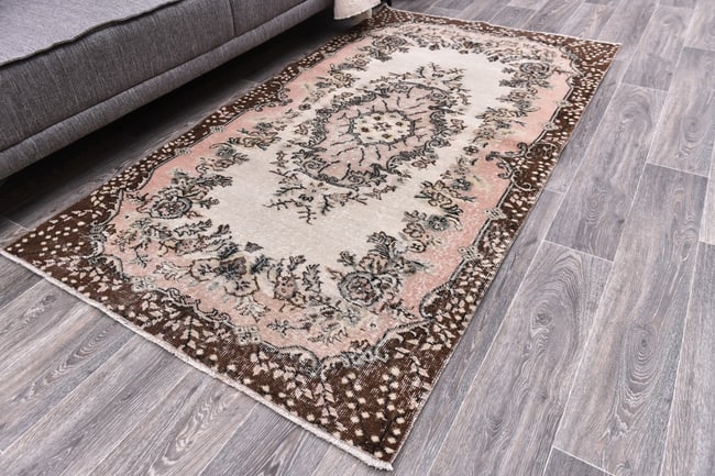 3'8'' x 6'9'' Handmade Vintage Wool Rug - 244799 - 2