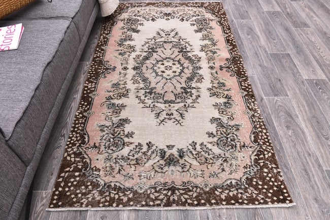 3'8'' x 6'9'' Handmade Vintage Wool Rug - 244799 - 3