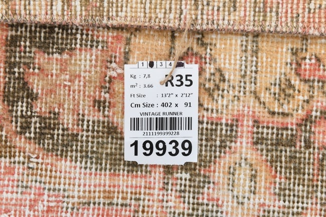 2'11'' x 13'2'' Vintage Wool Runner Rug - 19939 - 19