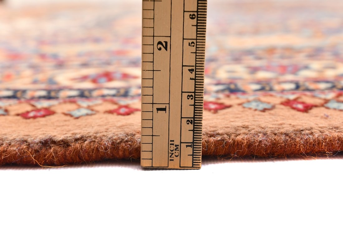 Vintage Khaki Pictorial 10X13 Kashmar Persian Rug - 17