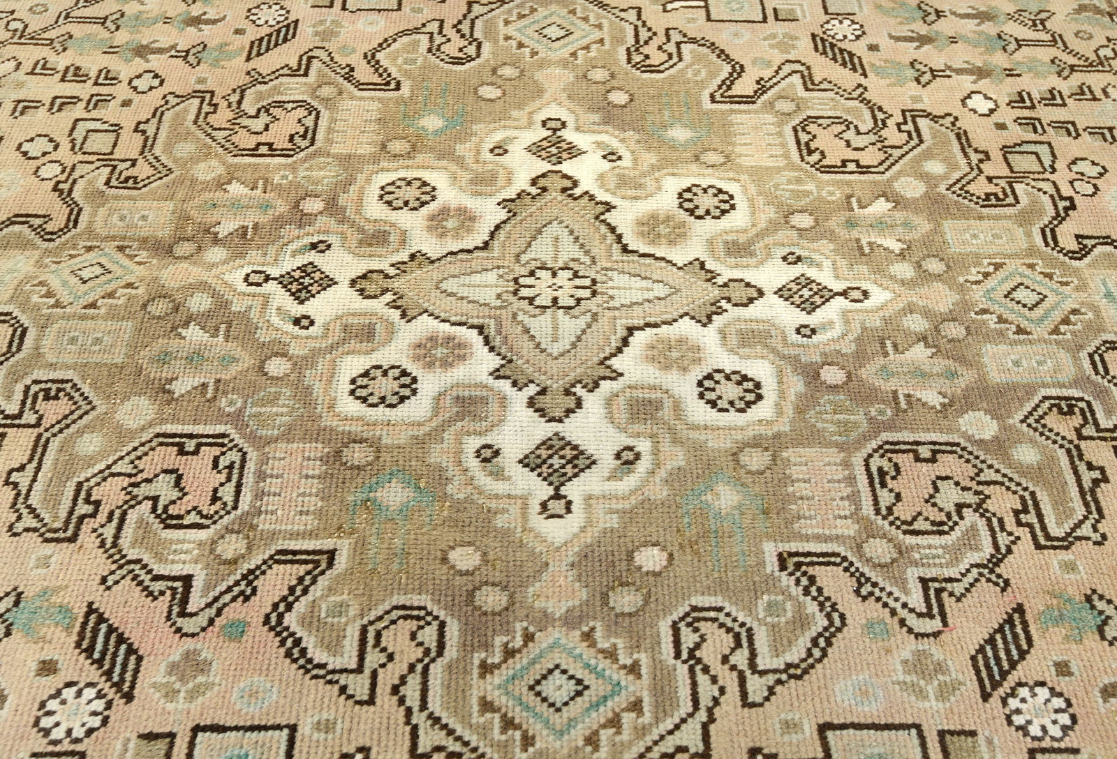 Semi Antique Muted Floral 8X11 Distressed Vintage Oriental Rug - 6