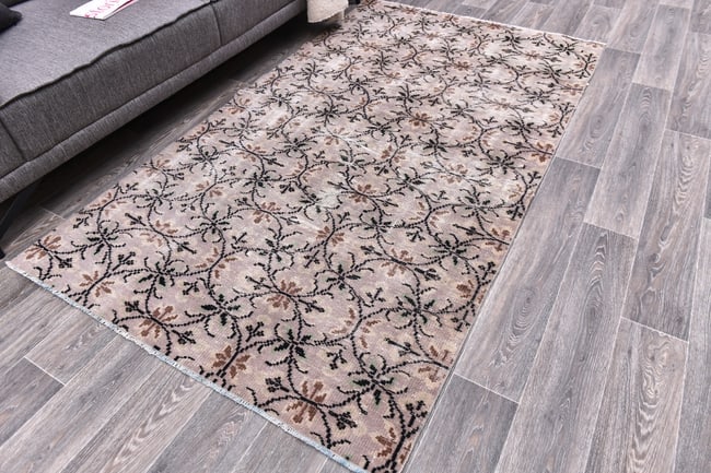 4'4'' x 7'7'' Turkish Vintage Runner Rug - 244803 - 2