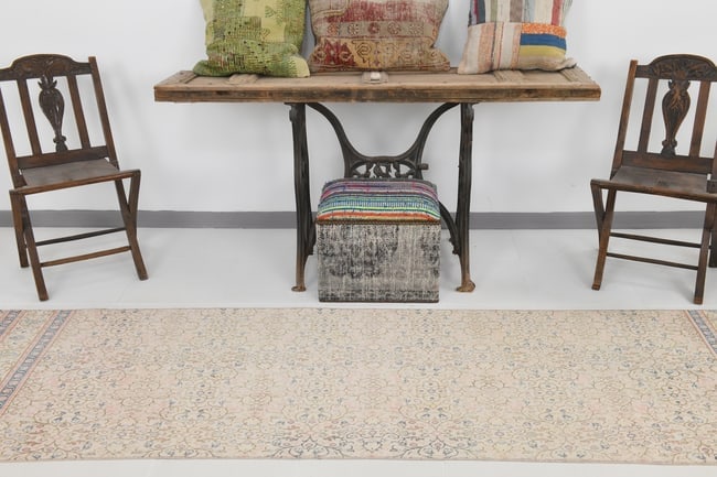 2'9'' x 9'3'' Handmade Vintage Wool Rug - 20035 - 3