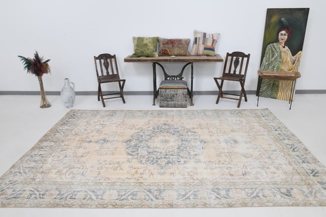 7'0'' x 10'9'' Turkish Vintage Runner Rug - 20788 - 2