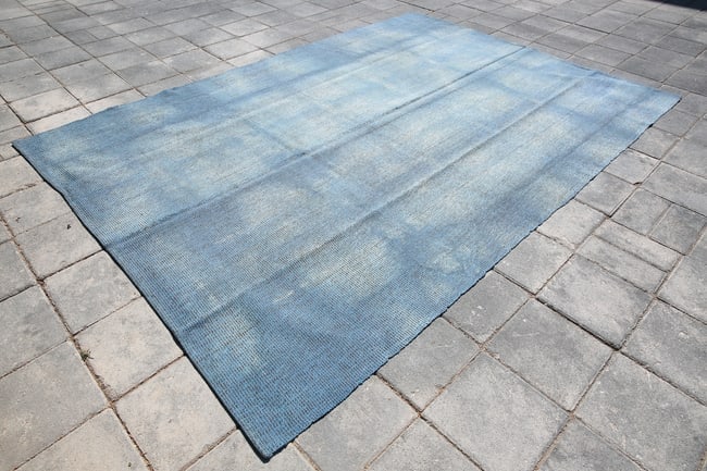 6'9'' x 9'10'' Handmade Vintage Wool Patchwork Rug - 410 - 7