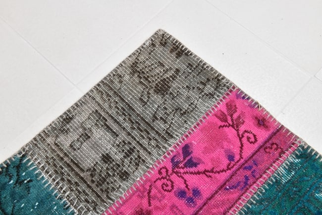 7'0'' x 10'0'' Handmade Vintage Wool Patchwork Rug - 406 - 10